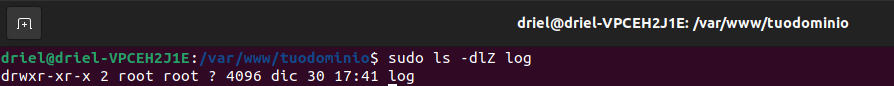 Output cartella log