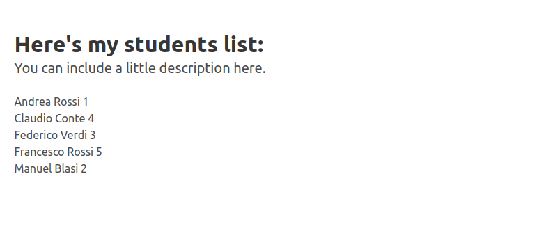 Lista studenti